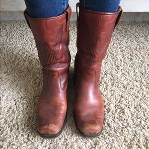 Vintage Embossed Cowboy Boots sz 10
