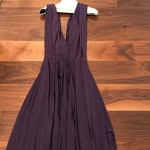 Purple wrap dress