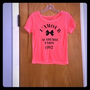 FINAL PRICE -Hot Pink Semi Sheer Crop Top - Medium