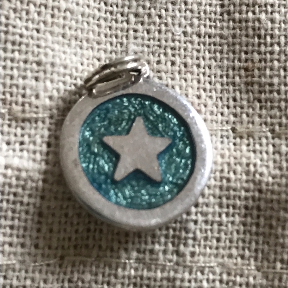 Sterling and enamel star pendant
