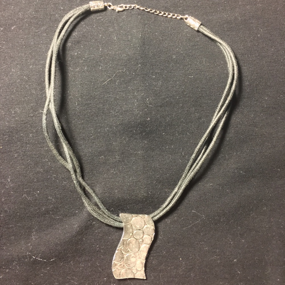 Black and silver costume jewelry.