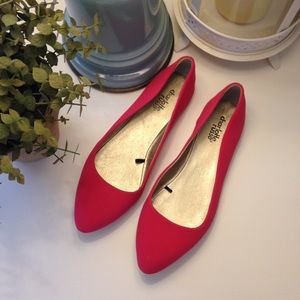 Hot Pink Almond Toe Flats