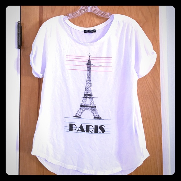 Signorelli Tops - FINAL PRICE- White Paris Tee- Medium