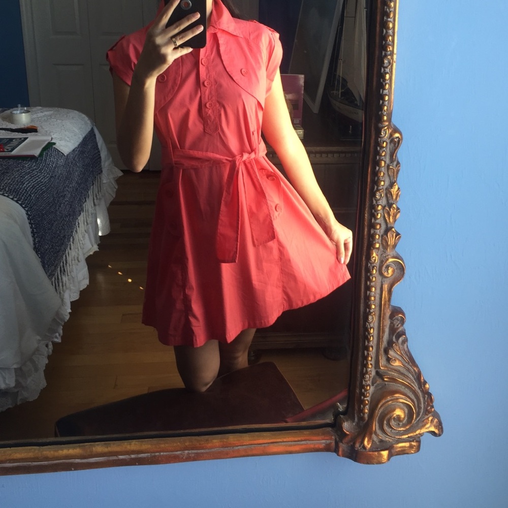 Casual coral dress