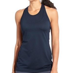 Athleta high neck dot dot mesh tank