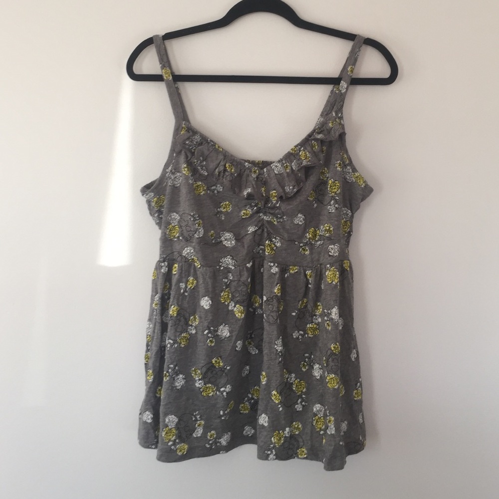 Torrid Gray Flower Tank top NWT