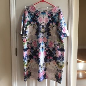 ASOS Floral Shift Dress, Size 10