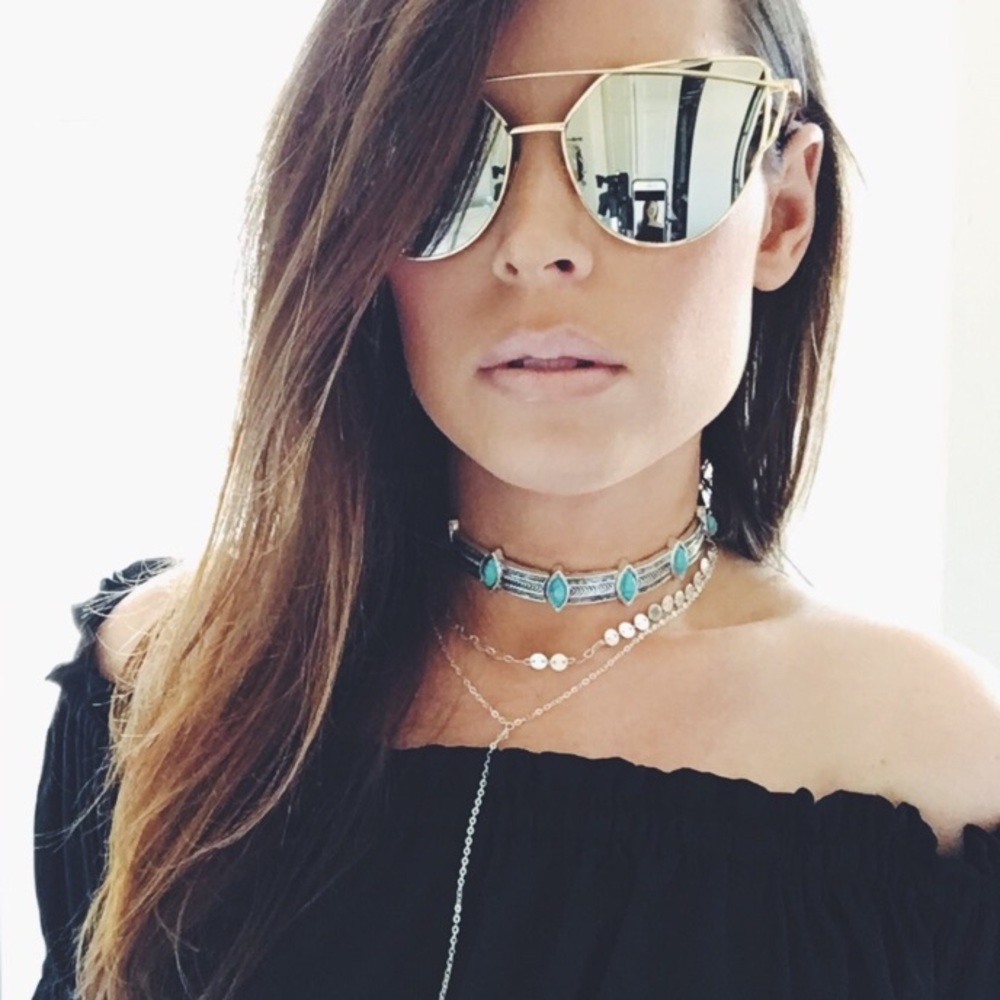 🌟Last 🌟Emma Cat Eye Aviator Mirrored Sunnies - Picture 7 of 8