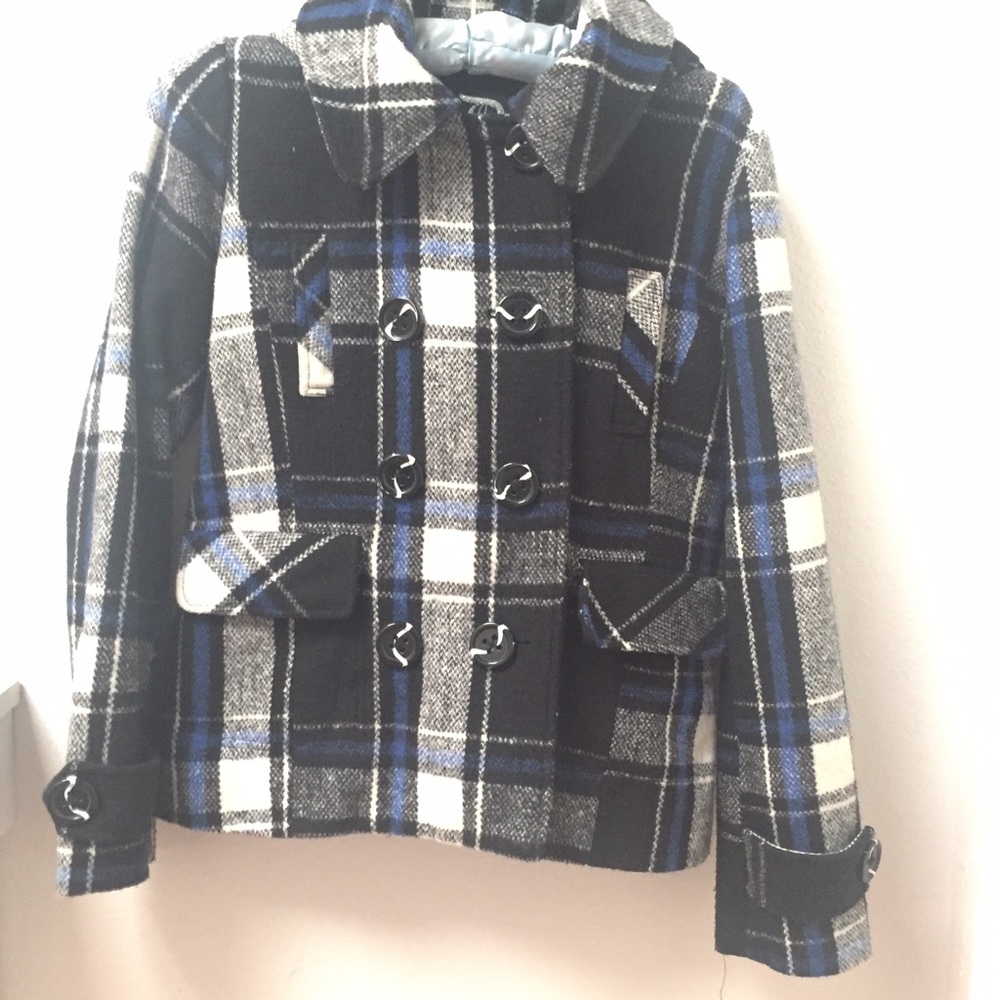 Plaid Pea Coat