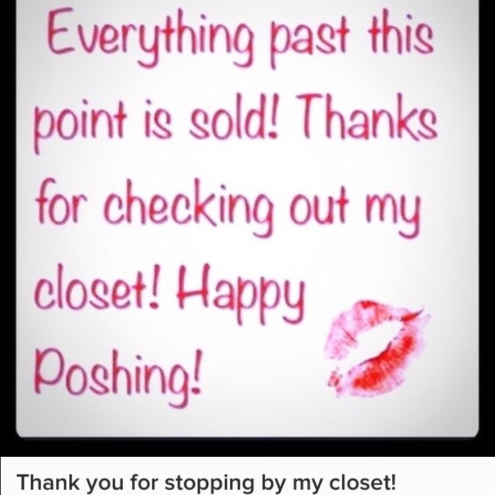 THANKS FOR SHOPPING MY CLOSET!!!