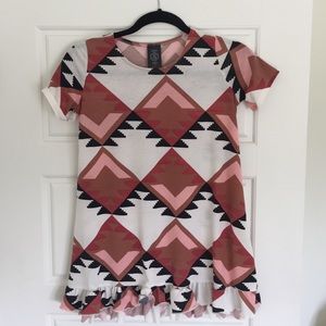 Agnes & Dora - Aztec Ruffle Tunic