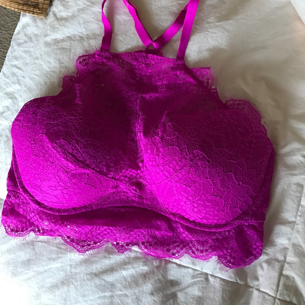 Victoria's Secret Pink Bralette Fuchsia M D-DD