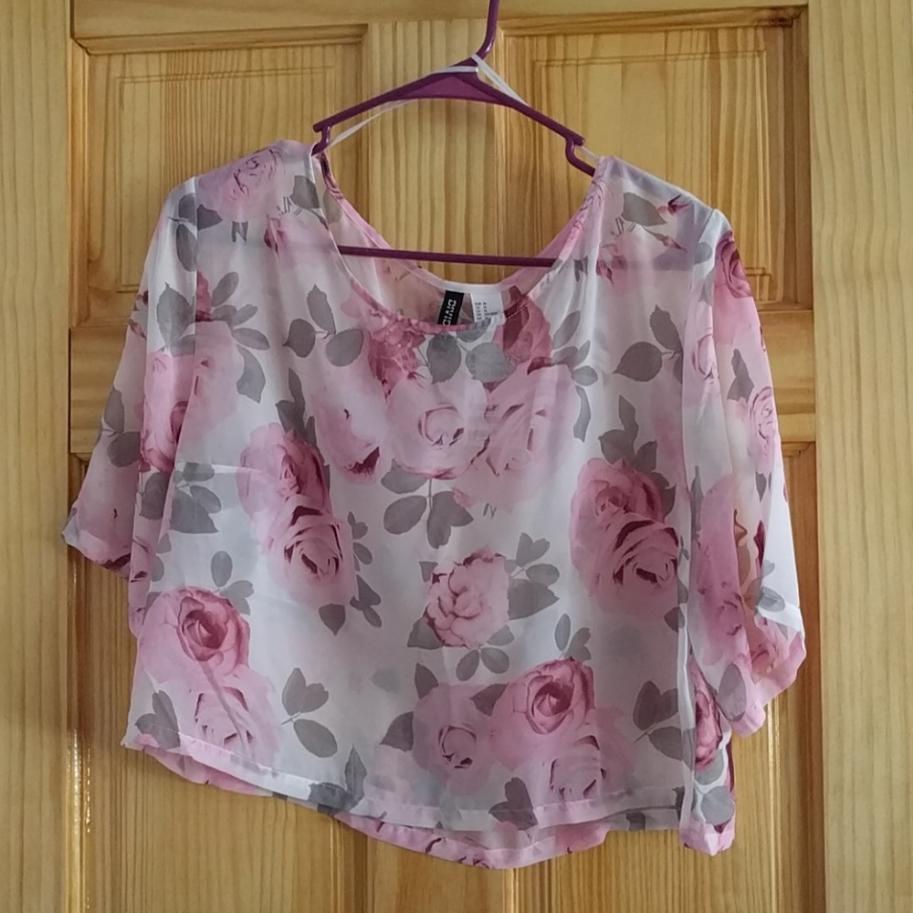 Rose pattern top