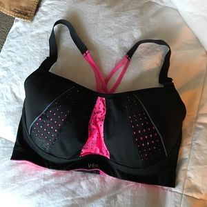 Victoria's Secret Sport Angel Bra Black Pink 34DD