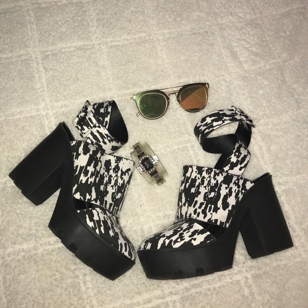 Asos Chunky Black & White Shoes