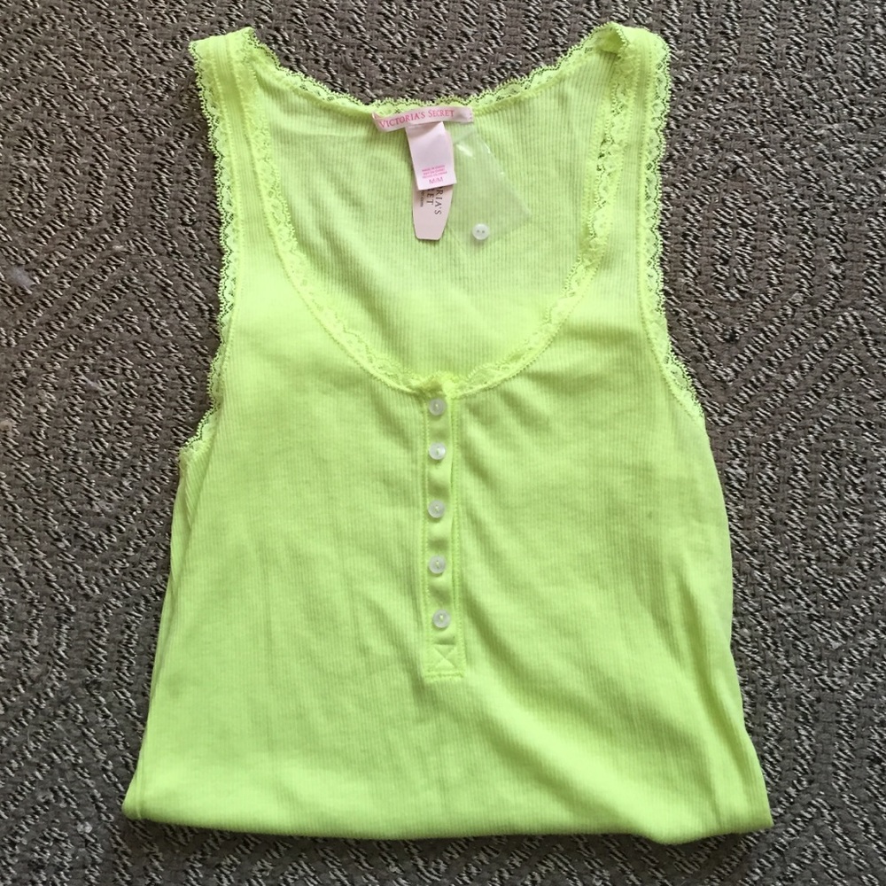 Victoria's Secret Yellow Night Tank Top Medium