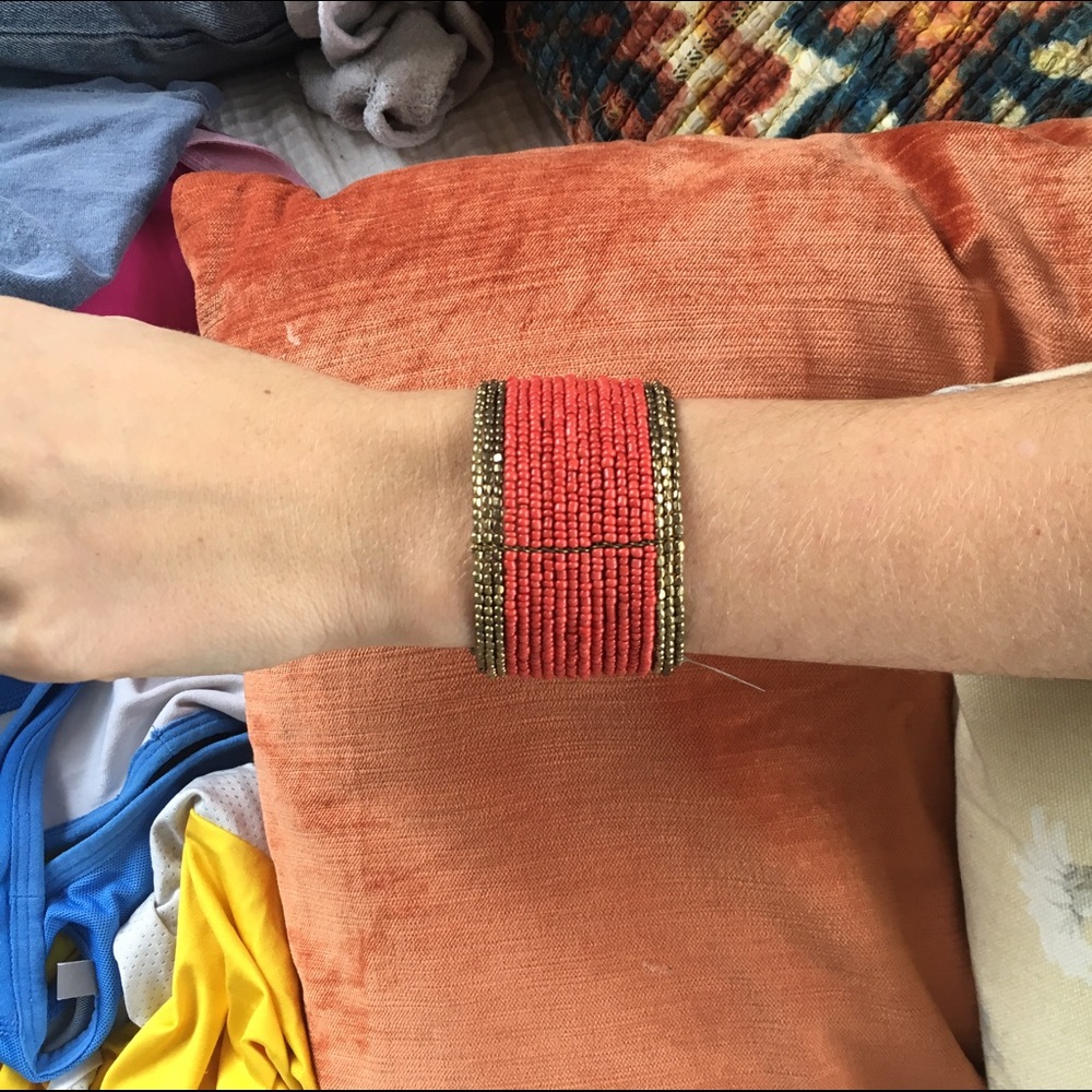 Tibetan style beaded cuff