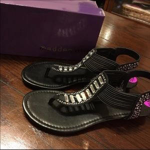 Madden Girl Black Sandals