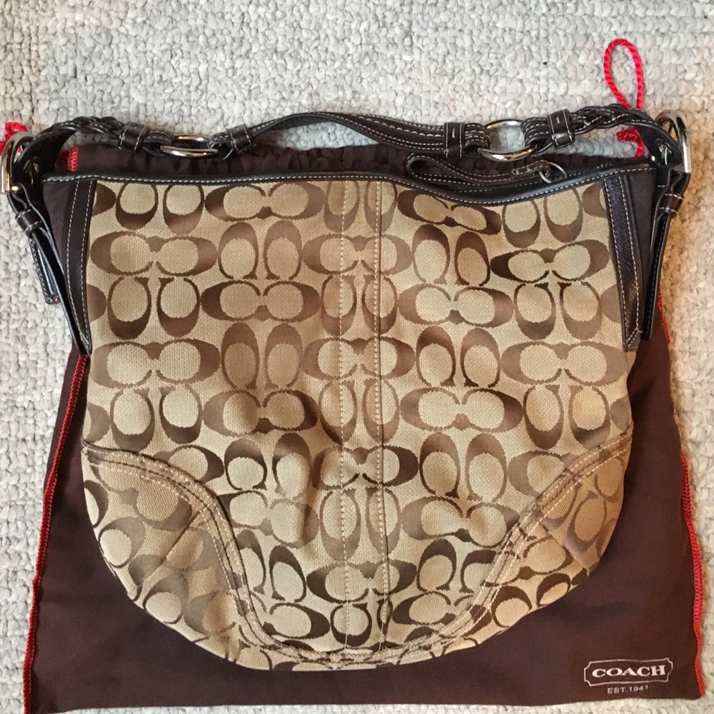 Coach signature large hobo shoulder purse