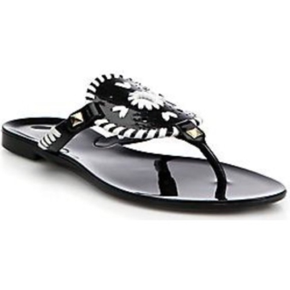 Jack Rogers Jelly Thong Size 6 Bill/Wte NEW