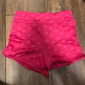 Pink with pink polka dot spandex