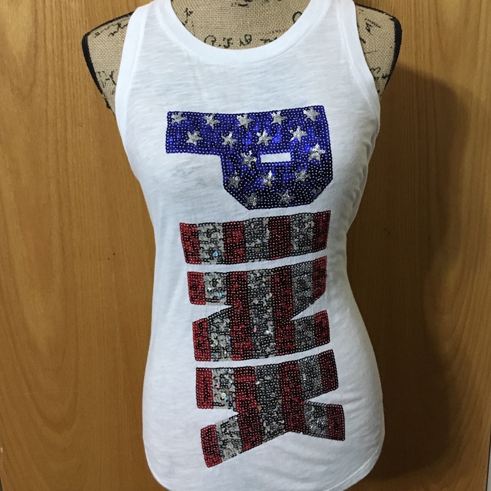 PINK victoria's secret sequin tank