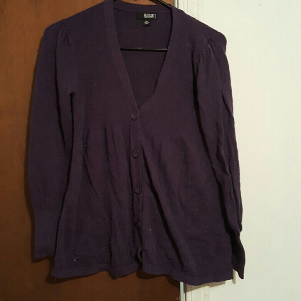 Purple button down cardigan