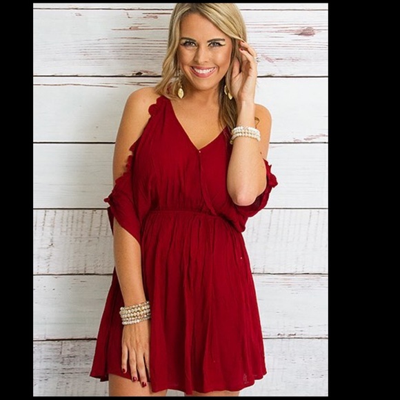 Wish List Dresses & Skirts - 🔴SALE♥Cranberry Boutique Dress 🎀NEW WITH TAGS
