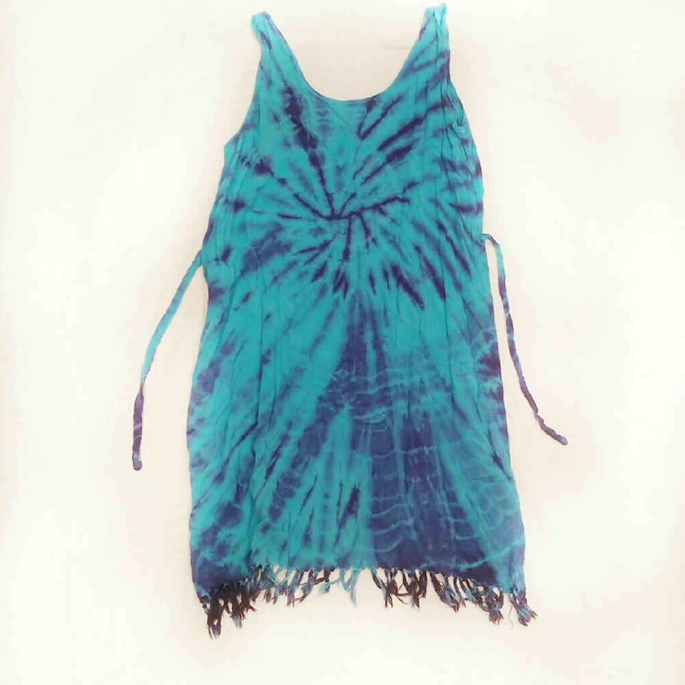 Lowest! Turquoise and Purple Tie Dye Sundress