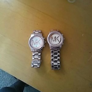 MK Rose Gold His and Hers matching watching