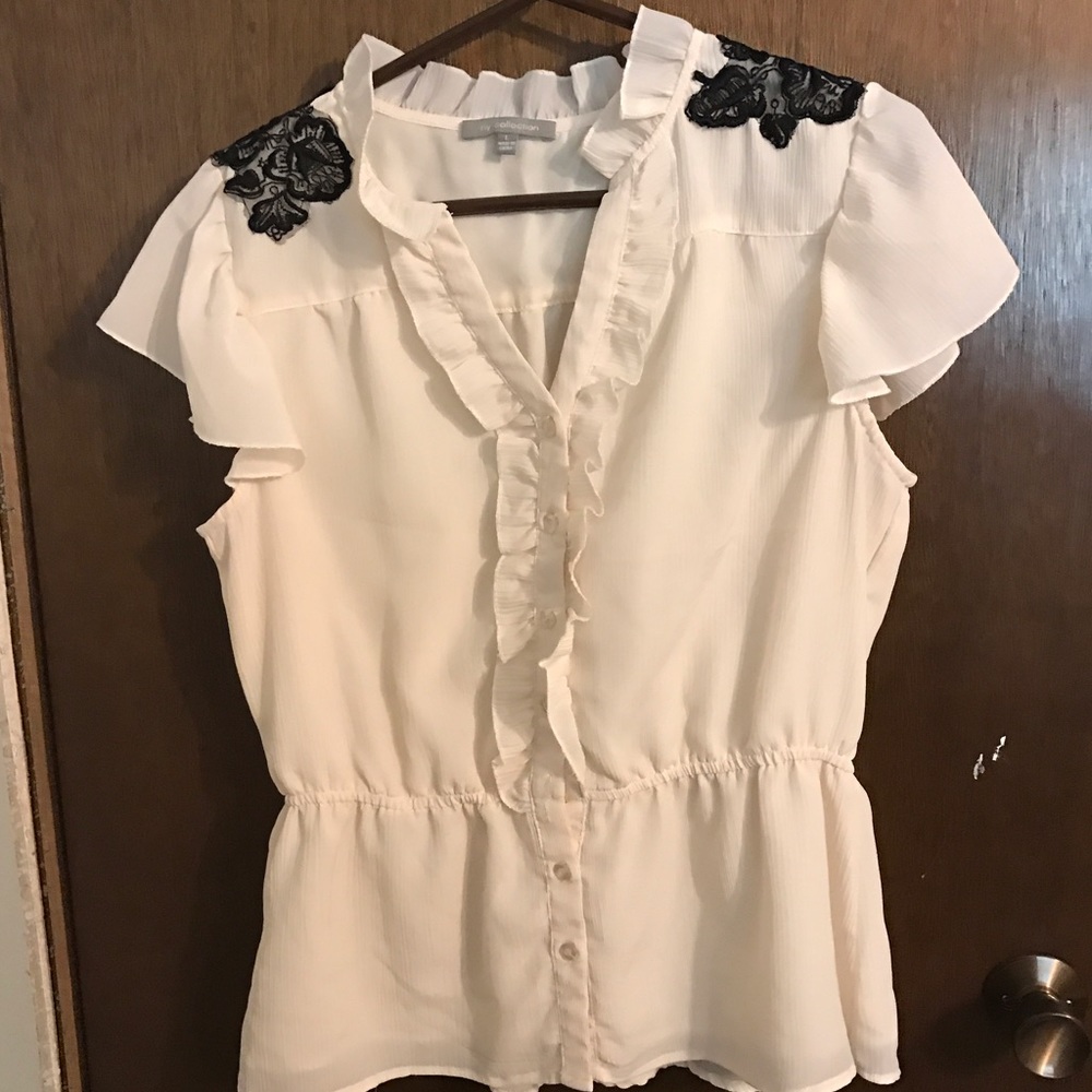 NY Collection Button Down Top