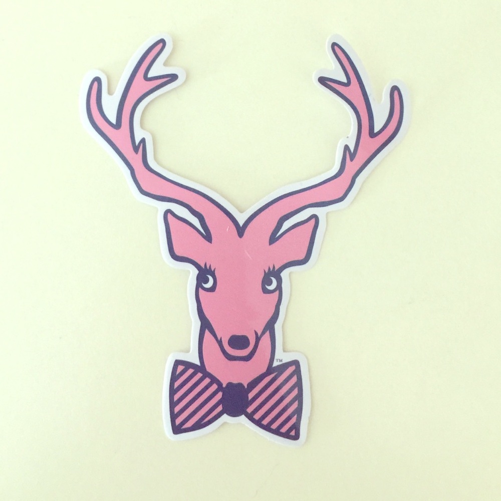 Pink and Blue Jadelynn Brooke Deer Logo Sticker!