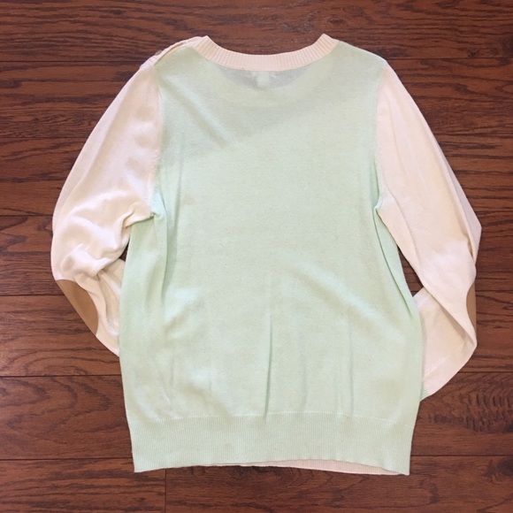 J. Crew Women’s Lightweight Colorblock Sweater w/ Elbow Patches Size Large - Picture 2 of 4