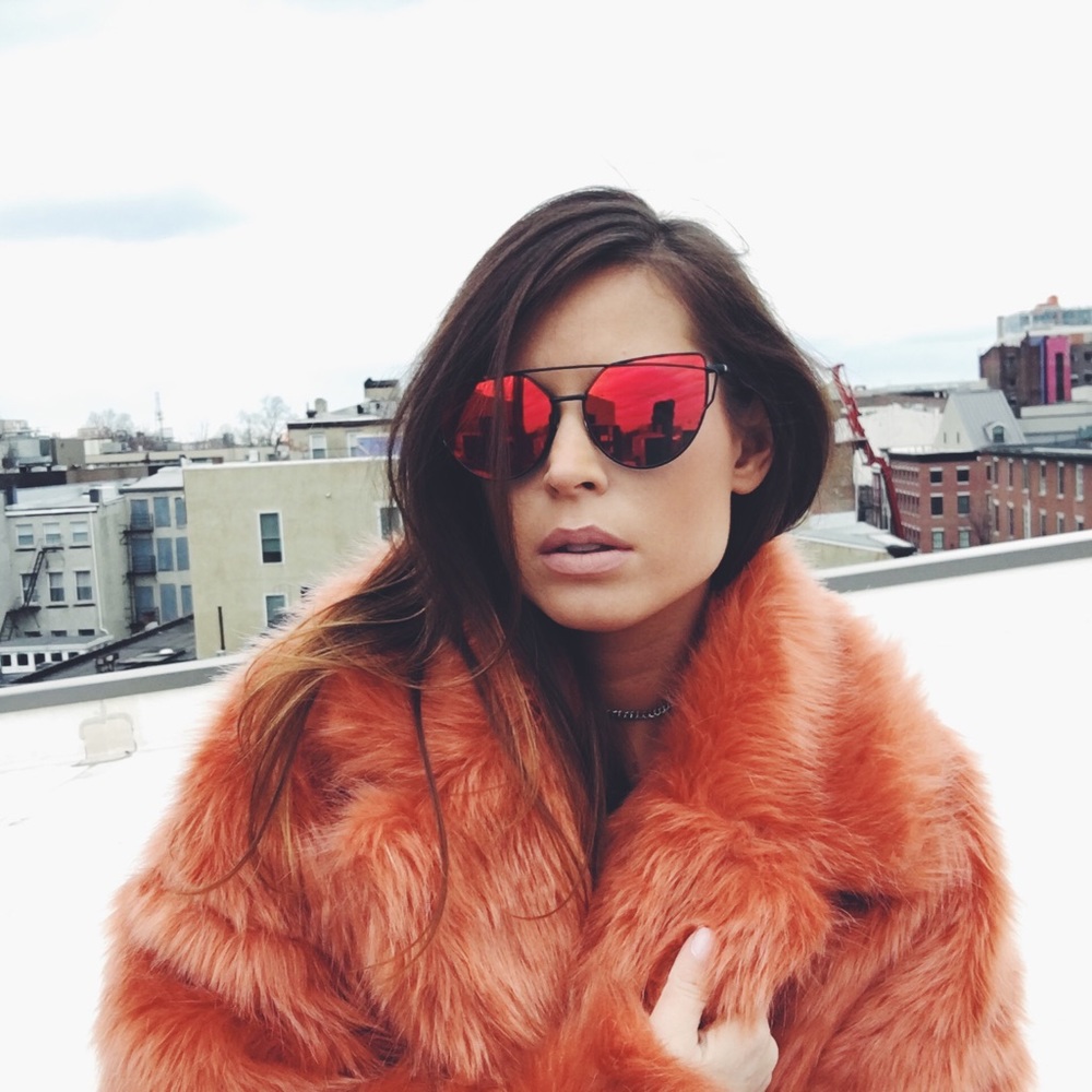 New! Red & Black Cat Eye Aviator Mirror Sunnies - Picture 4 of 6