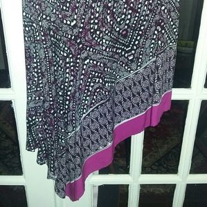 FINAL SALE Asymmetric Rayon Skirt NWT