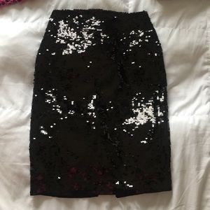 sequin express pencil skirt