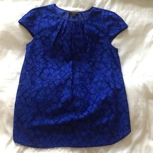 j.crew blue lace top