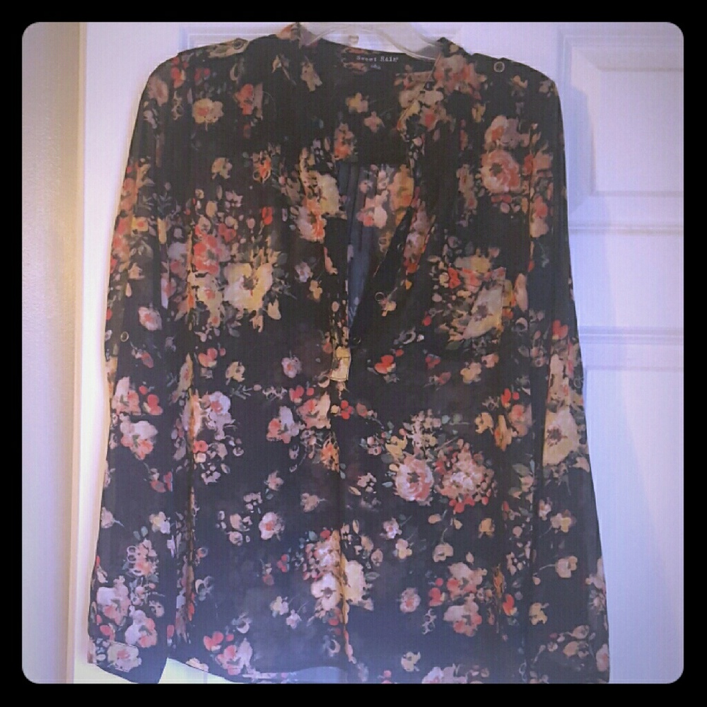 Floral button down shirt