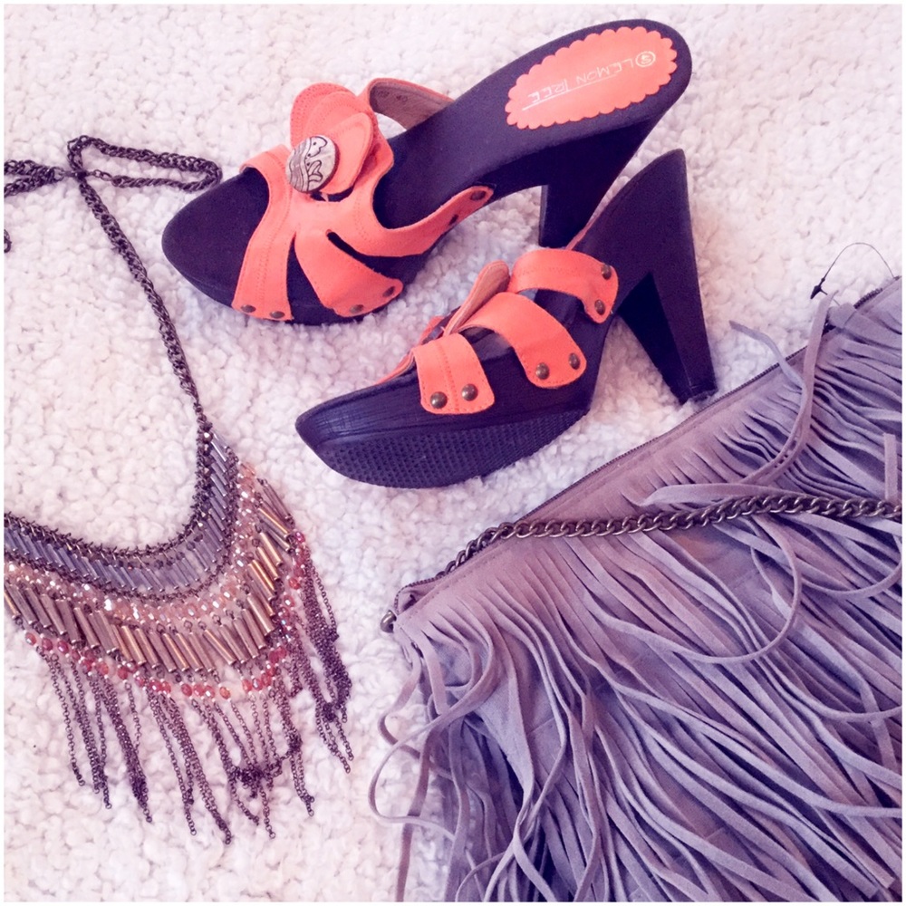 Funky Orange Mules