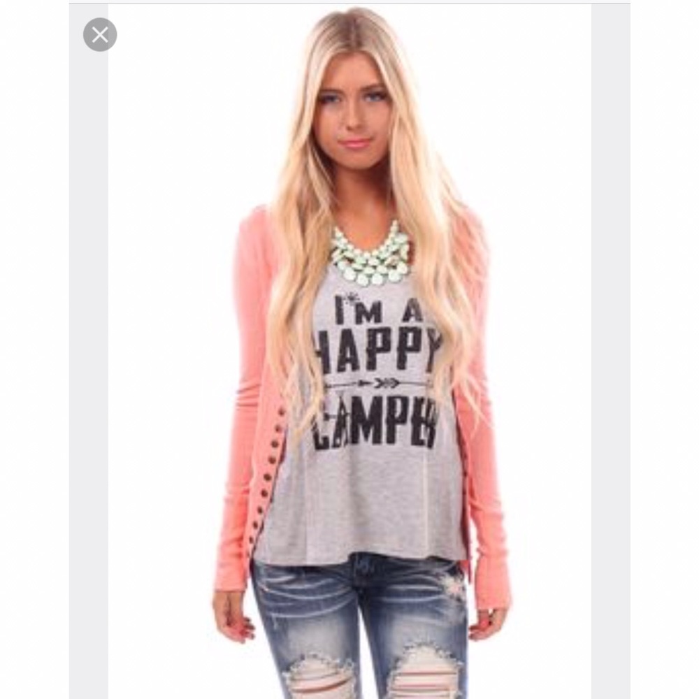 Lime Lush Boutique Peach Cardigan