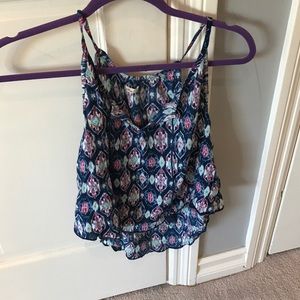 Cropped Printed Hollister Top