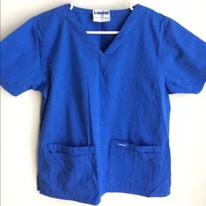 Blue scrub top