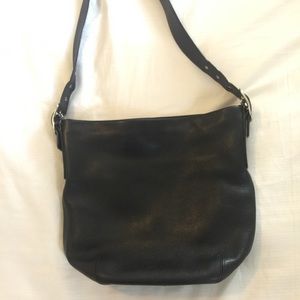 Small coach purse black leather