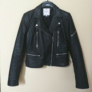 Zara faux leather biker jacket