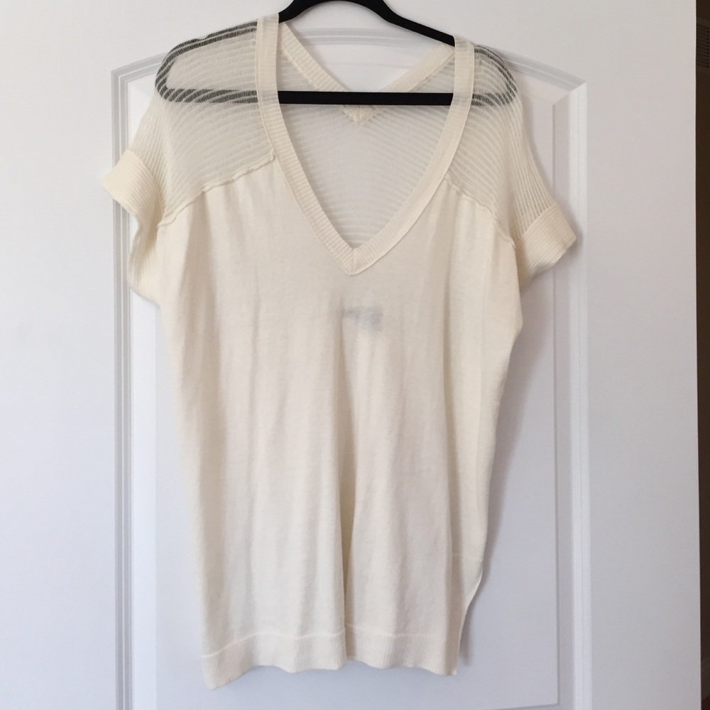 Moda International cream colored sweater, size L