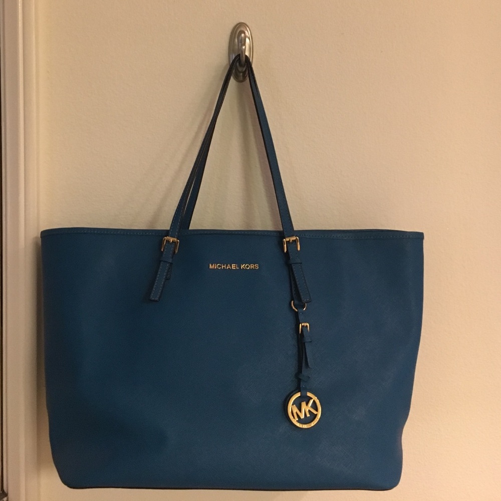Teal Michael Kors Tote in a Large