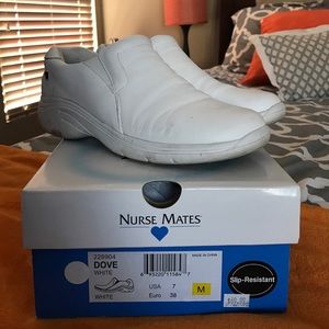 Nurse mates white shoes
