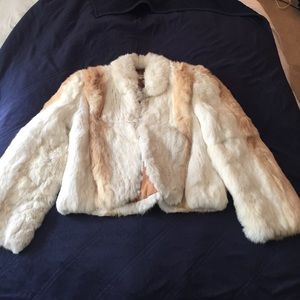 Rabbit fur coat