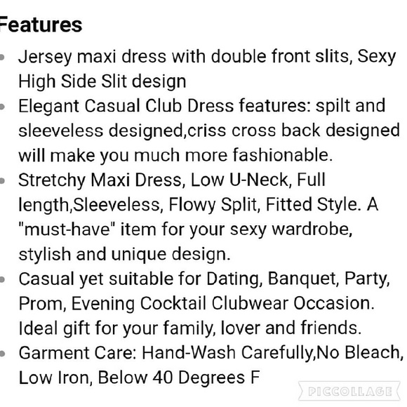 SEXY LONG SPLIT SIDE BODYCON COCKTAIL DRESS - Picture 4 of 4