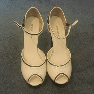 Black and white heels